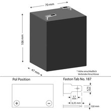 Batterie Stand by Bull 6 Volt 4,5 Ah GIV 06-4.5