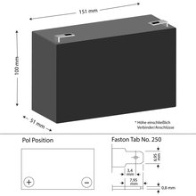 Batterie Stand by Bull 6 Volt 12 Ah GIV 06-12