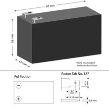 Batterie Stand by Bull 12 Volt 1,2 Ah GIV 12-1.2