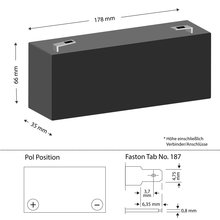 Batterie Stand by Bull 12 Volt 2,1 Ah GIV 12-2.1