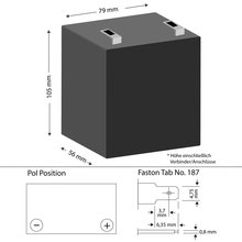 Batterie Stand by Bull 12 Vol 2,9 Ah GIV 12-2.9