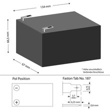 Batterie Stand by Bull 12 Volt 3,4 Ah GIV 12-3.4