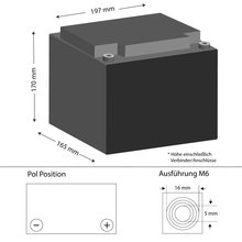 Batterie Stand by Bull 12 Volt 45 Ah GIV 12-45