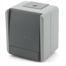 Schalter 1-Polig + Kontrollleuchte grau IP44 10AX 250V SF10GYTI
