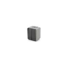 Doppel Schalter 1-Polig grau IP44 10AX 250V SF50GY