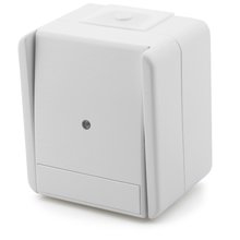Wechsel Schalter +  Kontrollleuchte wei IP44 10AX 250V SF60PWTI