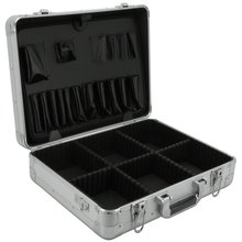 Aluminium Koffer Silber mit Werkzeughalter (LxBxH) 430 x 330 x 140 mm