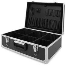 ECI Koffer (LBH) 45x32x17cm Schwarz Werkzeughalter + Trennstreifen