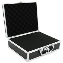 Aluminium Koffer Schwarz Box mit Schaumstoffeinlage 560013