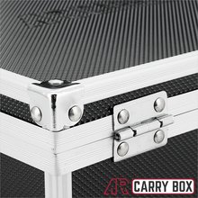 Aluminium Koffer Schwarz Box mit Schaumstoffeinlage 560013
