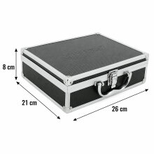 ECI Alu Koffer Schwarz (LxBxH) 26x21x8 cm Box mit Schaumstoffeinlage 560013