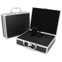 ECI Alu Koffer Schwarz (LxBxH) 26x21x8 cm Box mit Schaumstoffeinlage 560013
