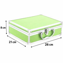 ECI Alu Koffer Grün (LxBxH) 26x21x8 cm Box mit Schaumstoffeinlage 560021