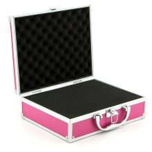 ECI Alu Koffer Pink (LxBxH) 26x21x8 cm Box mit Schaumstoffeinlage 560024