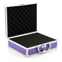 Aluminium Koffer Lila Box mit Schaumstoffeinlage 560025