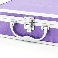 ECI Alu Koffer Lila (LxBxH) 26x21x8 cm Box mit Schaumstoffeinlage 560025