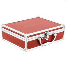 Aluminium Koffer Rot Box mit Schaumstoffeinlage 560027