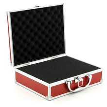 Aluminium Koffer Rot Box mit Schaumstoffeinlage 560027