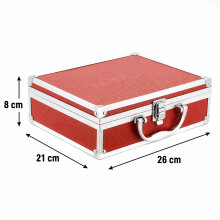 ECI Alu Koffer Rot (LxBxH) 26x21x8 cm Box mit Schaumstoffeinlage 560027