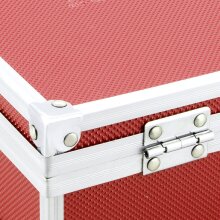 ECI Alu Koffer Rot (LxBxH) 26x21x8 cm Box mit Schaumstoffeinlage 560027