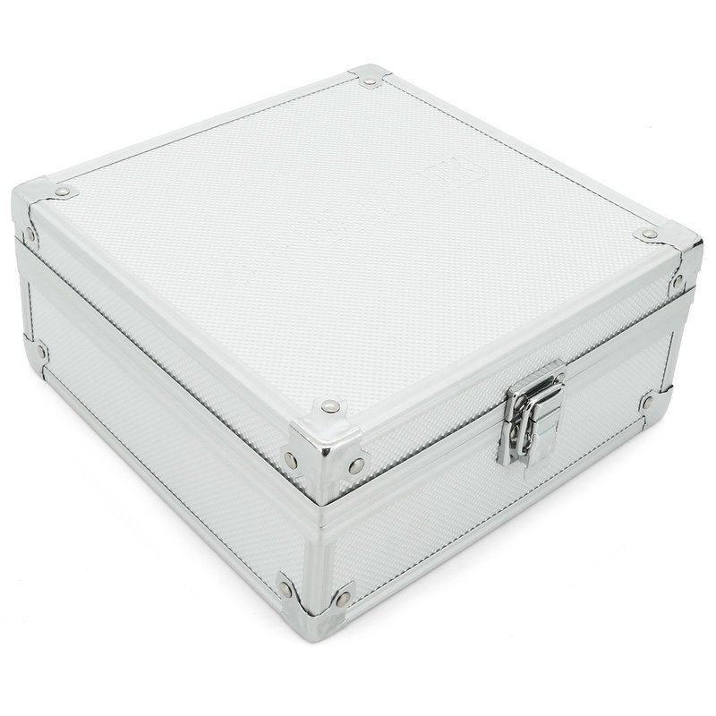 Aluminium Koffer Silber Box mit Schaumstoffeinlage (LxBxH) 200 x 200 x 90 mm
