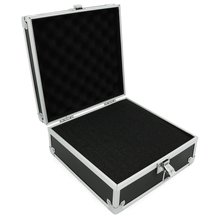 Aluminium Koffer Schwarz Box mit Schaumstoffeinlage (LxBxH) 200 x 200 x 90 mm