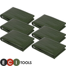 ECI® PE Holzabdeckplane 1,5 x 6 m grün 210g|m² 1 - 5 Paar