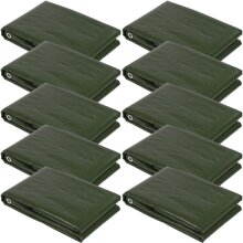 ECI® PE Holzabdeckplane 1,5 x 6 m grün 210g|m²  5 Paar