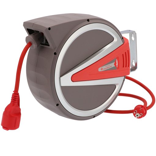 Federzug Kabel Aufroller 15 m 3 x 2,5mm IP44 230 Volt...