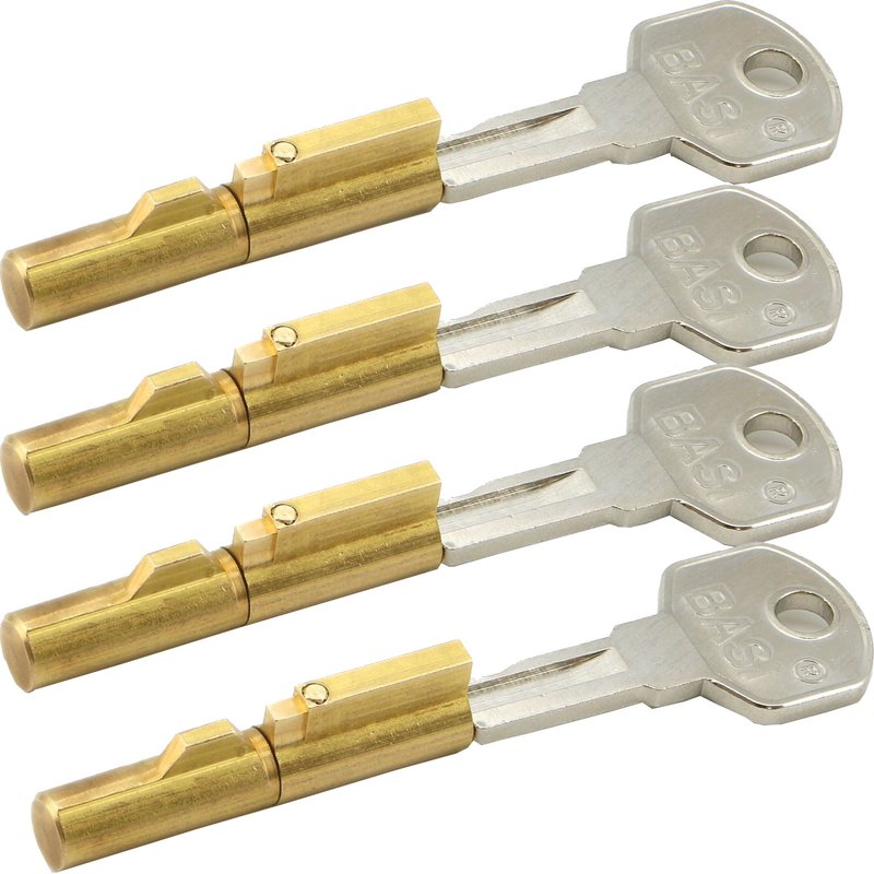 4 x BASI® Schlüssellochsperrer GL 2 Schlüssel SS12 Typ 9000-1201 - On
