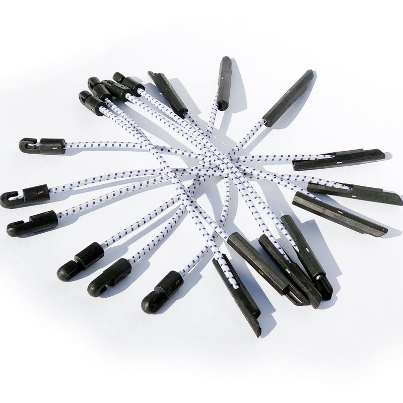 10 x Gummispanner mit Verschluss 330 mm