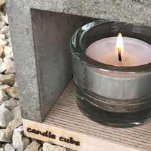 candle cube Teelicht Tisch Kamin Beton mit gr. Teelicht