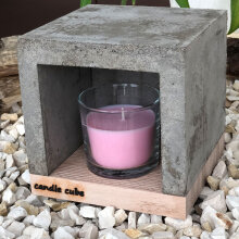 candle cube© Teelicht Tisch Kamin Beton mit...