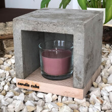 candle cube© Teelicht Tisch Kamin Beton mit Duftkerze nach Wahl