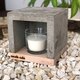 candle cube© Teelicht Tisch Kamin Beton mit Duftkerze nach Wahl