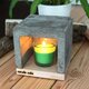 candle cube© Teelicht Tisch Kamin Beton mit Duftkerze nach Wahl