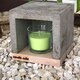 candle cube© Teelicht Tisch Kamin Beton mit Duftkerze nach Wahl