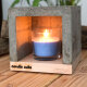 candle cube© Teelicht Tisch Kamin Beton mit Duftkerze Seawind