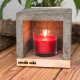 candle cube© Teelicht Tisch Kamin Beton mit Duftkerze Wild Berries