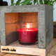 candle cube© Teelicht Tisch Kamin Beton mit Duftkerze Wild Berries