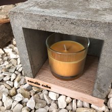candle cube Teelicht Tisch Kamin Beton mit Duftkerze Exotic Fruits
