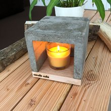 candle cube Teelicht Tisch Kamin Beton mit Duftkerze Exotic Fruits