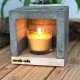 candle cube© Teelicht Tisch Kamin Beton mit Duftkerze Exotic Fruits