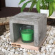 candle cube© Teelicht Tisch Kamin Beton mit Duftkerze Flower Garden