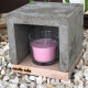 candle cube© Teelicht Tisch Kamin Beton mit Duftkerze English Rose