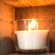 candle cube© Teelicht Tisch Kamin Beton mit Duftkerze Soft Creme