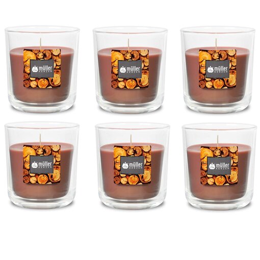 Duft-Kerzenglas 65/70 mm Set 6 Stk. Sandalwood
