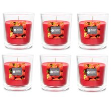 Duft-Kerzenglas 65/70 mm Set 6 Stk. Strawberry Love