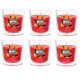 Duft-Kerzenglas 65/70 mm Set 6 Stk. Strawberry Love