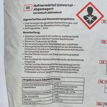 Hafnermrtel Universal 25 KG/Sack